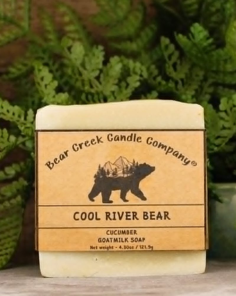 Cool River Bear cucumber goat milk soap